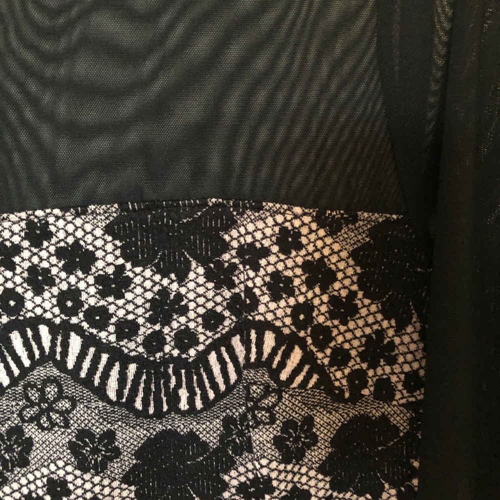NWOT Motherhood Maternity Women’s Tan & Black Mesh/Lace Dress (Size: Large) - Picture 3 of 6